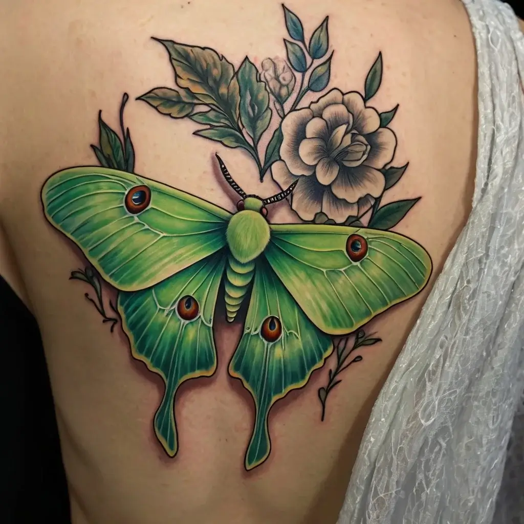 luna moth tattoos (8)