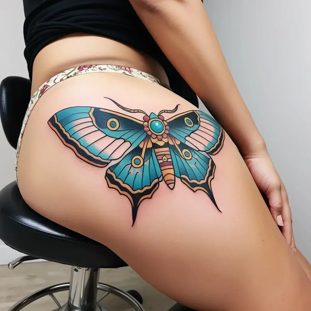 luna moth tattoos (84)