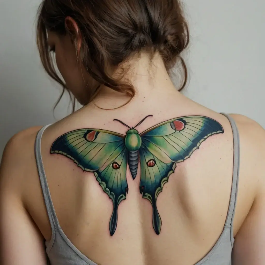 luna moth tattoos (9)