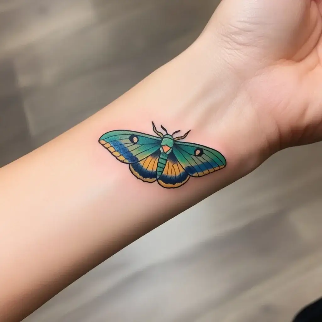 luna moth tattoos (92)