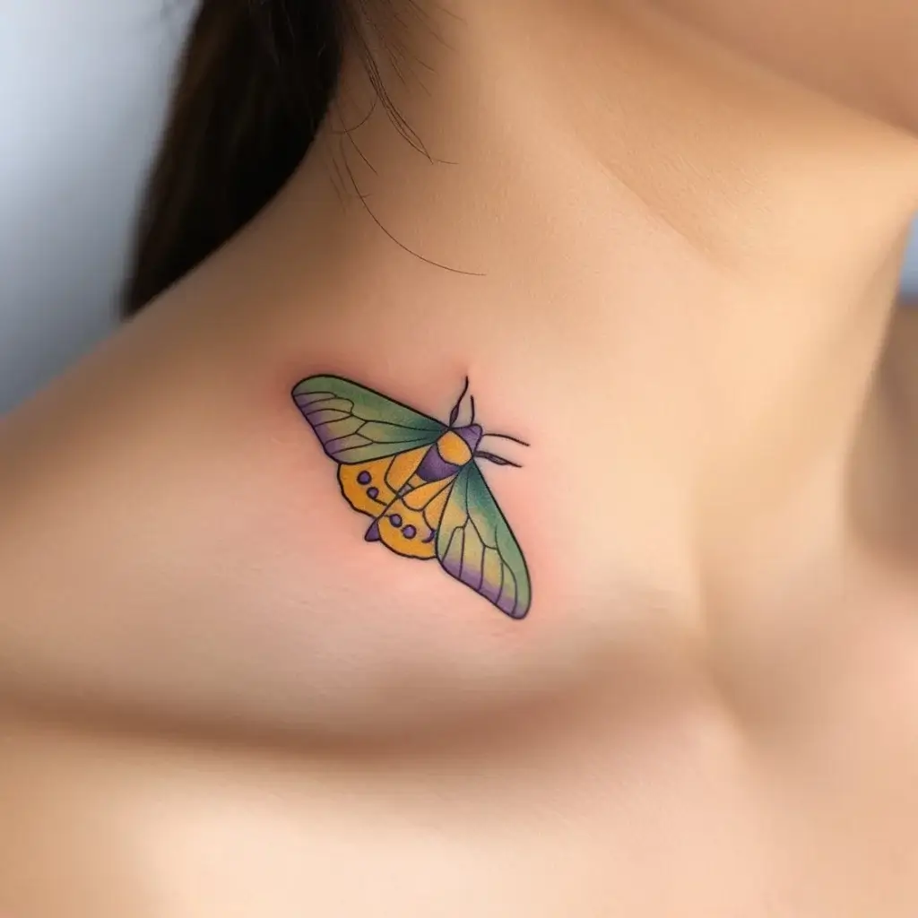 luna moth tattoos (95)