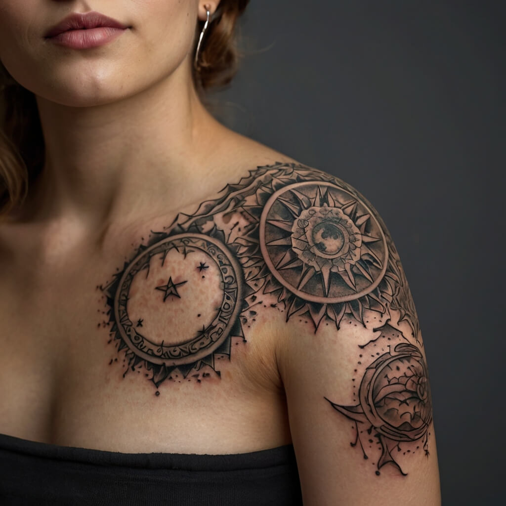 moon and stars tattoos (116)