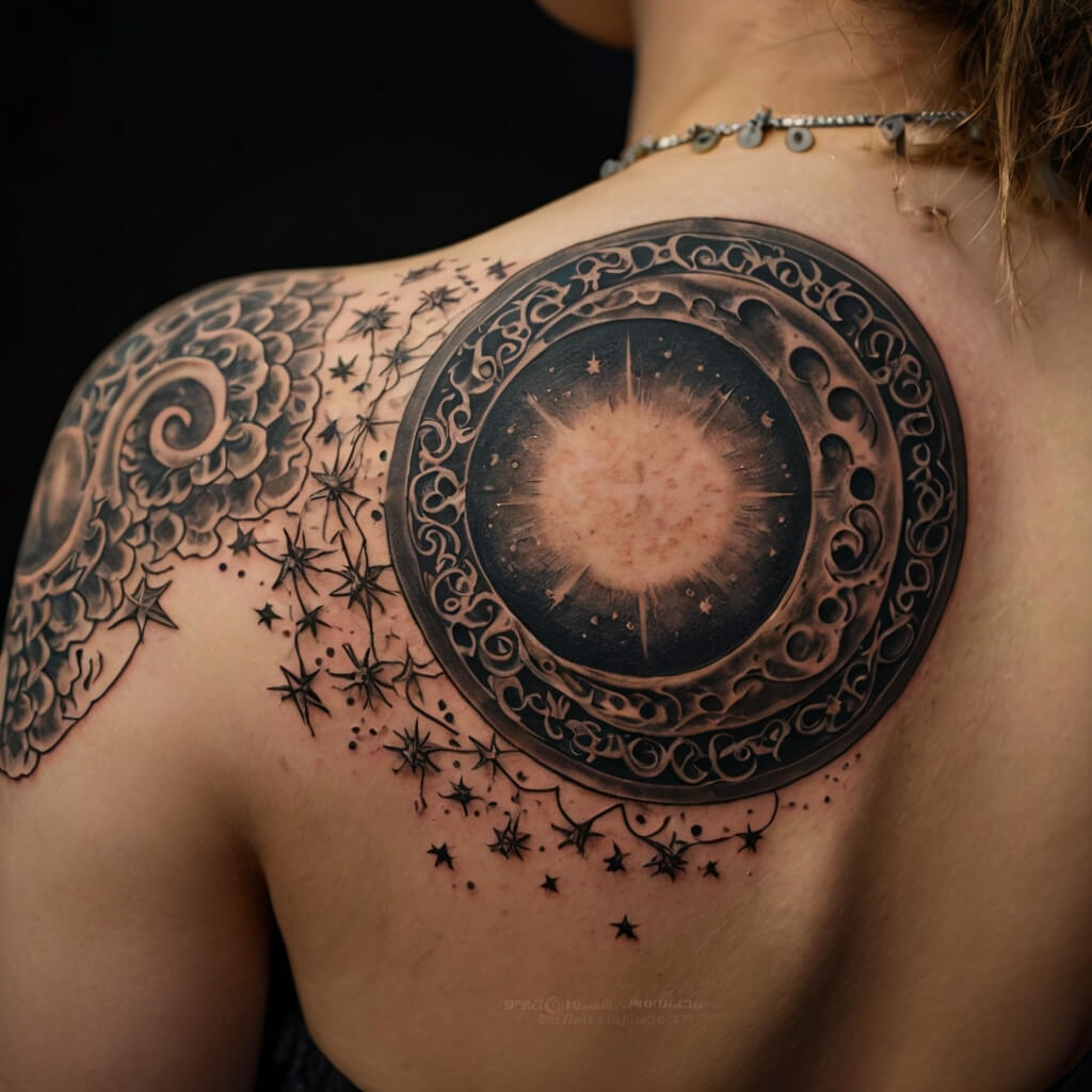 moon and stars tattoos (117)