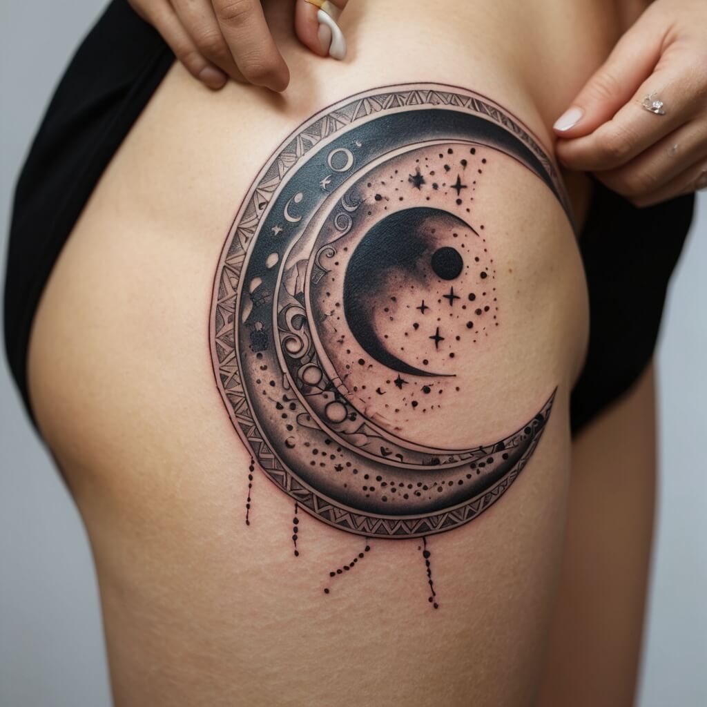 moon and stars tattoos (12)