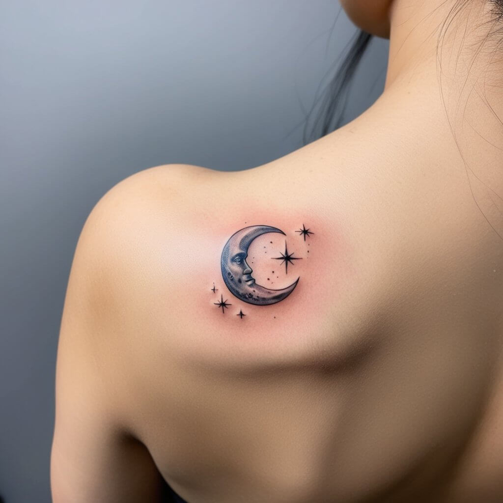 moon and stars tattoos (128)