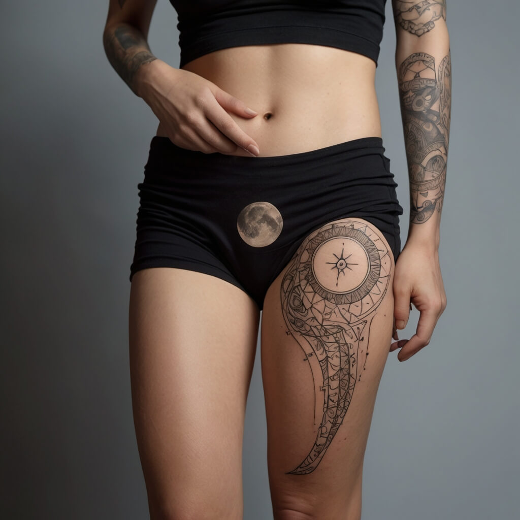 moon and stars tattoos (13)