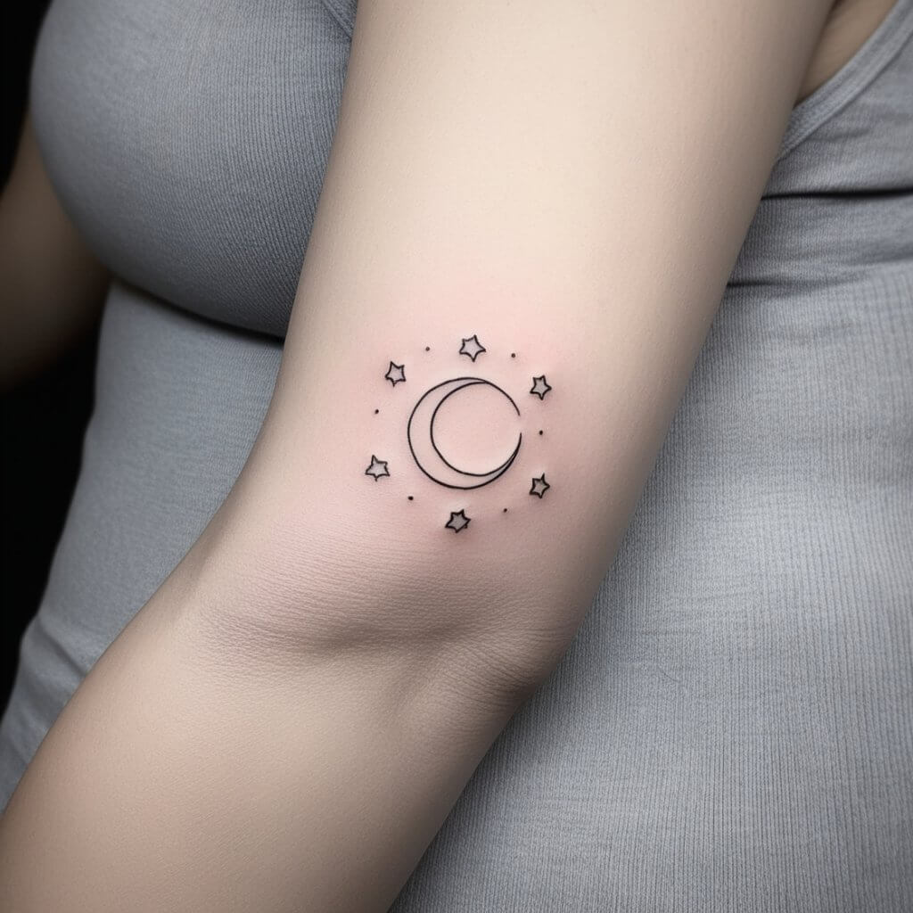 moon and stars tattoos (131)