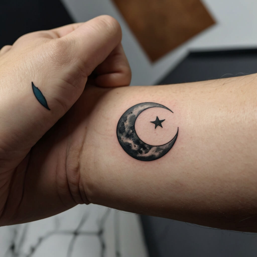 moon and stars tattoos (136)