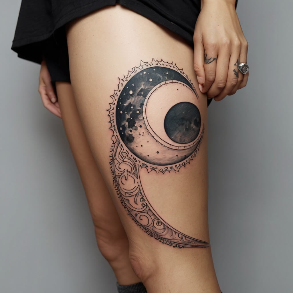 moon and stars tattoos (14)