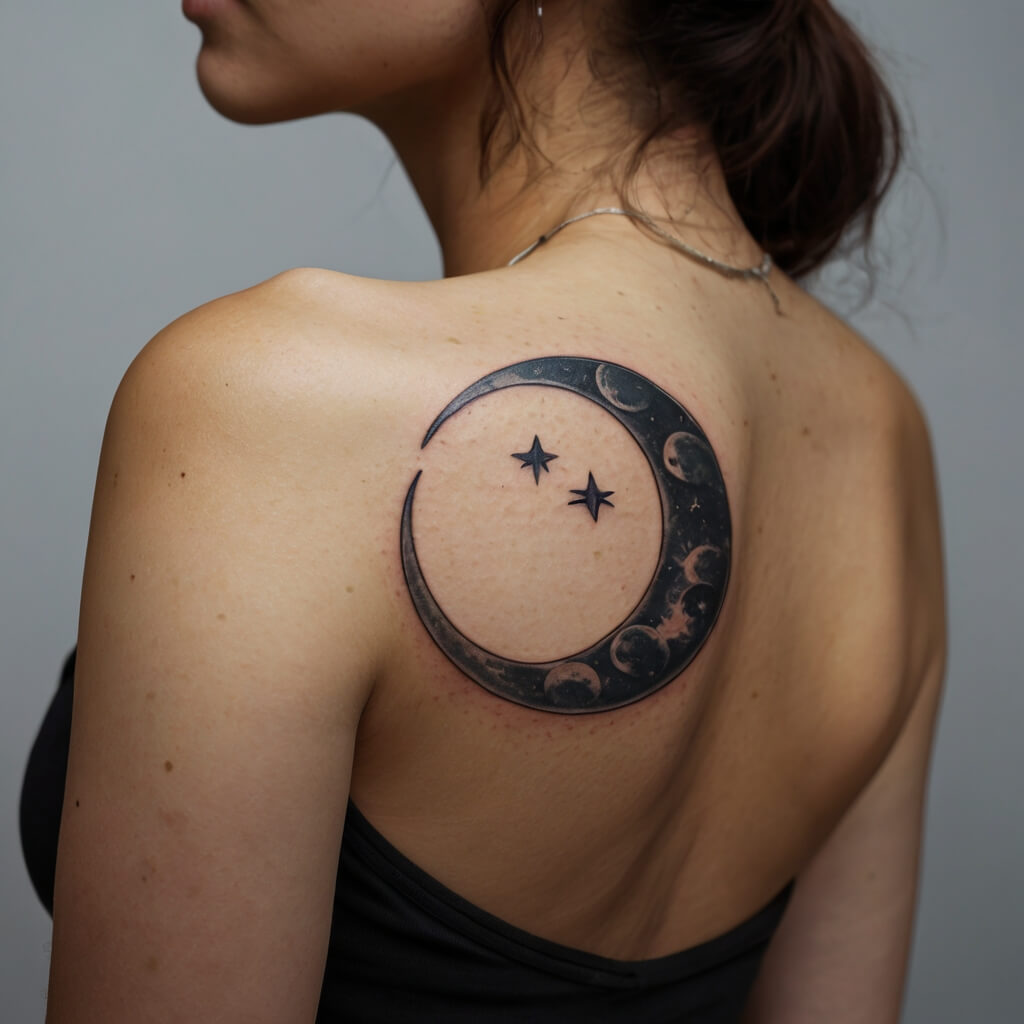 moon and stars tattoos (17)