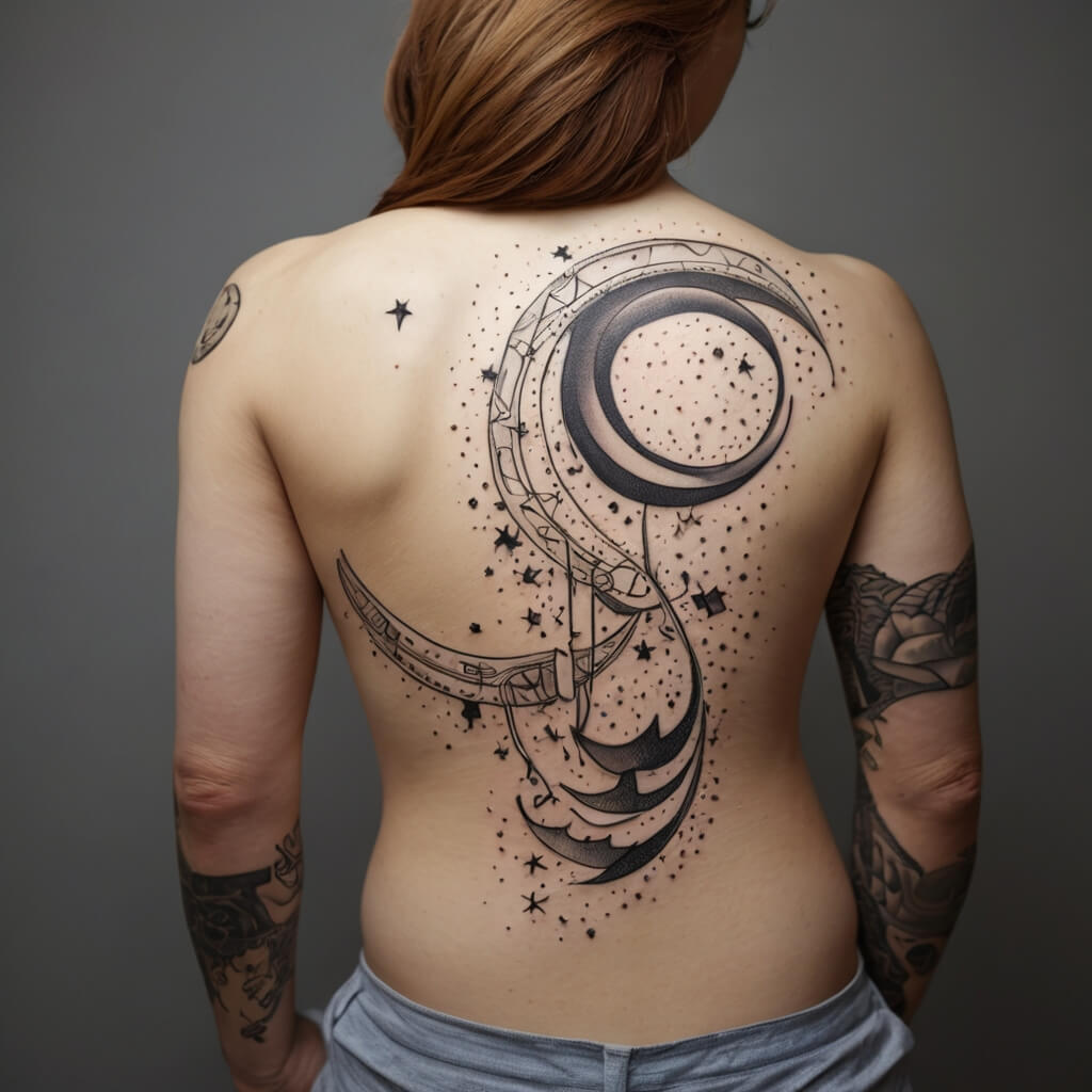 moon and stars tattoos (20)