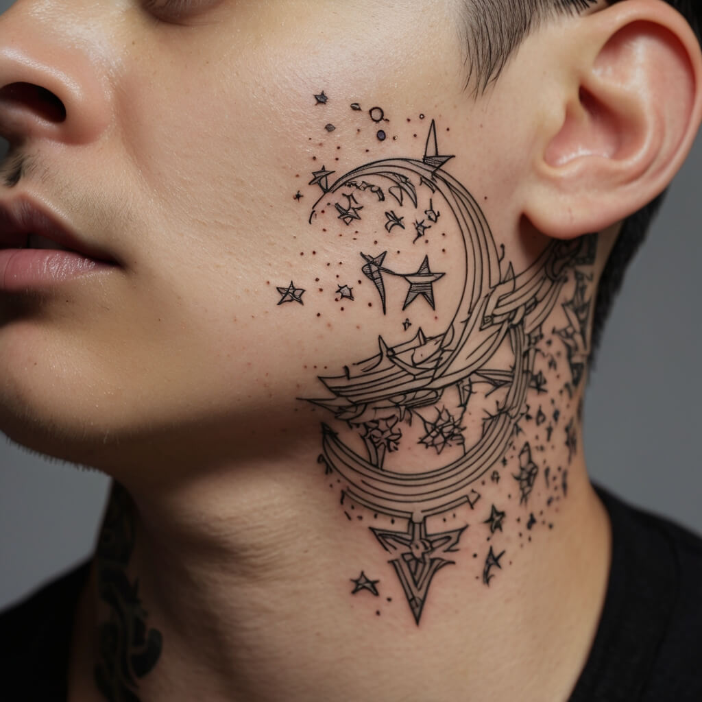 moon and stars tattoos (29)