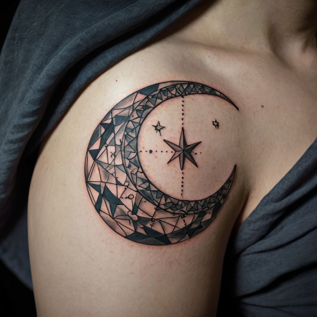 moon and stars tattoos (34)