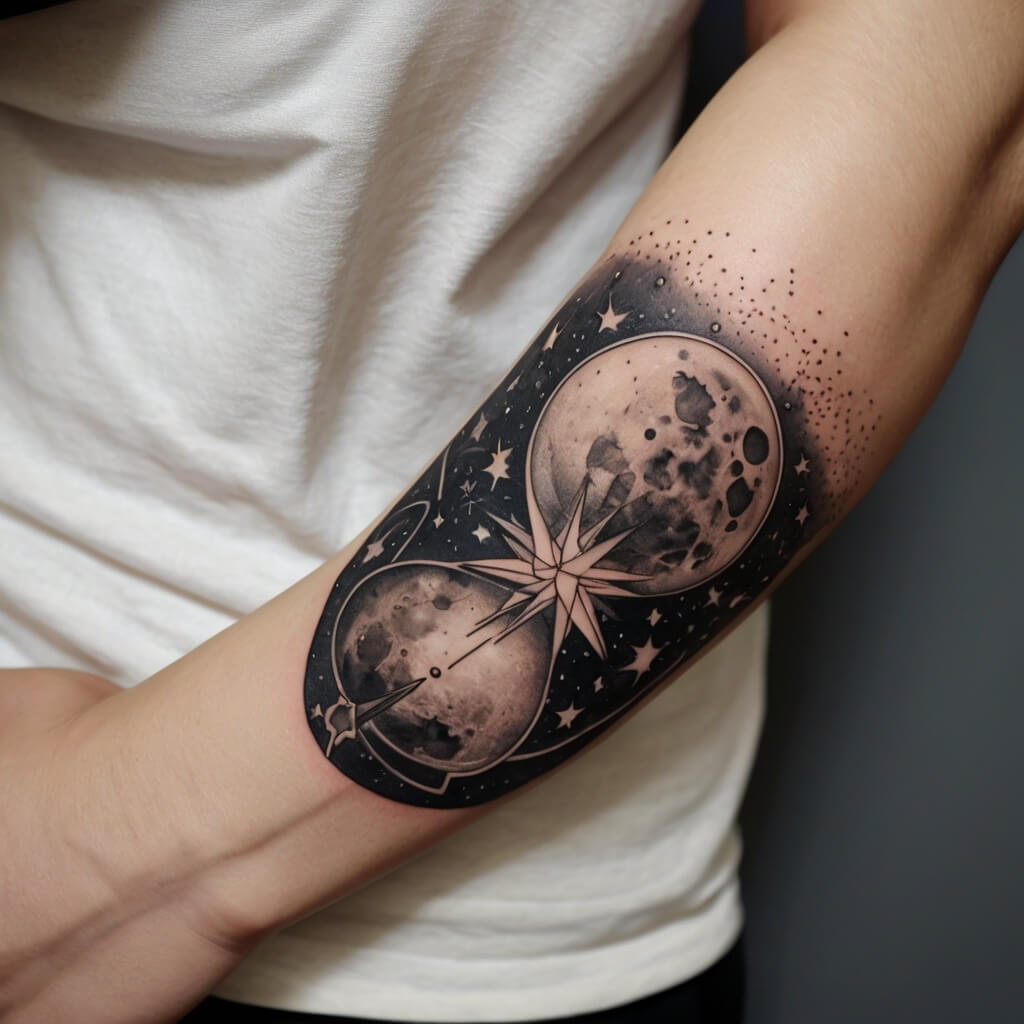 moon and stars tattoos (36)