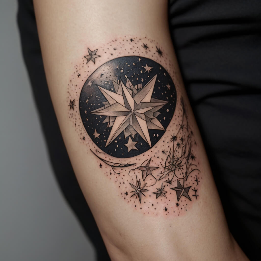 moon and stars tattoos (40)