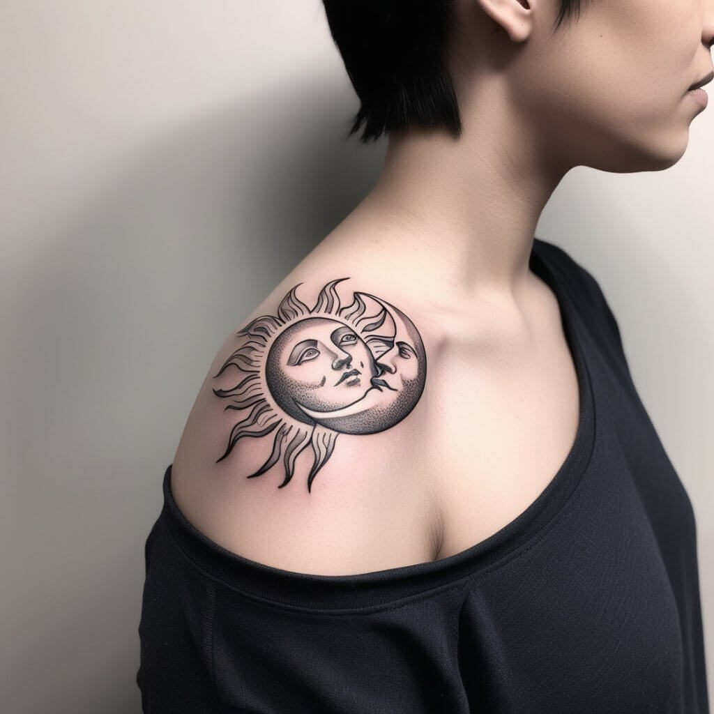 moon and stars tattoos (56)