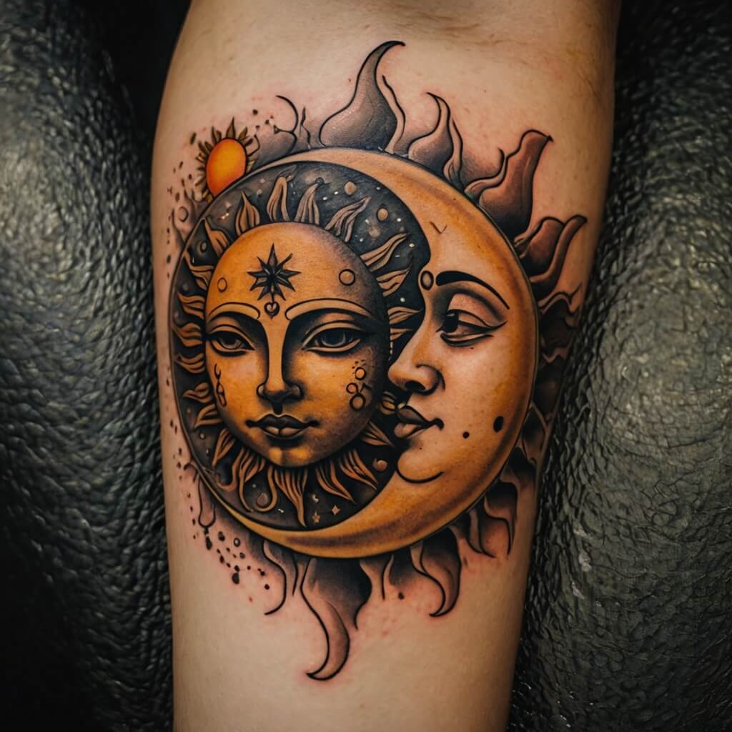 moon and stars tattoos (67)