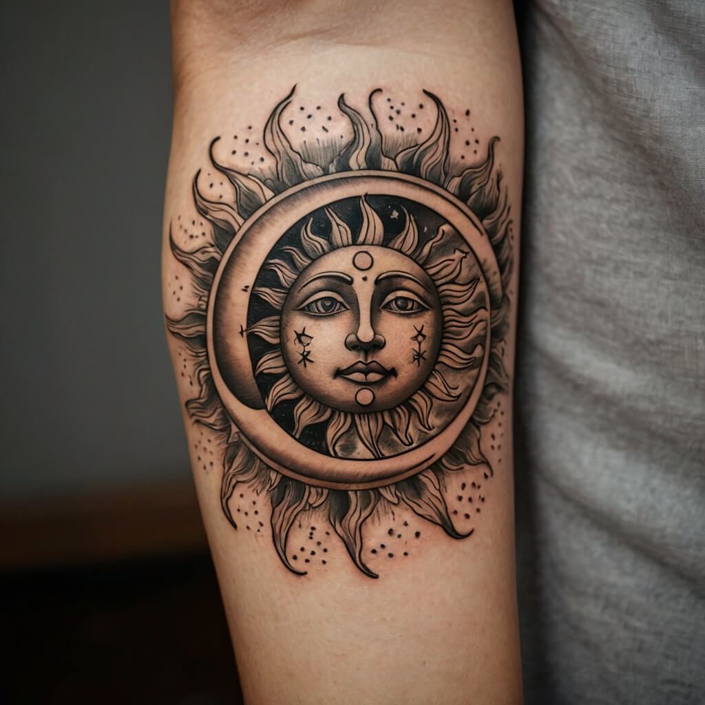 moon and stars tattoos (68)