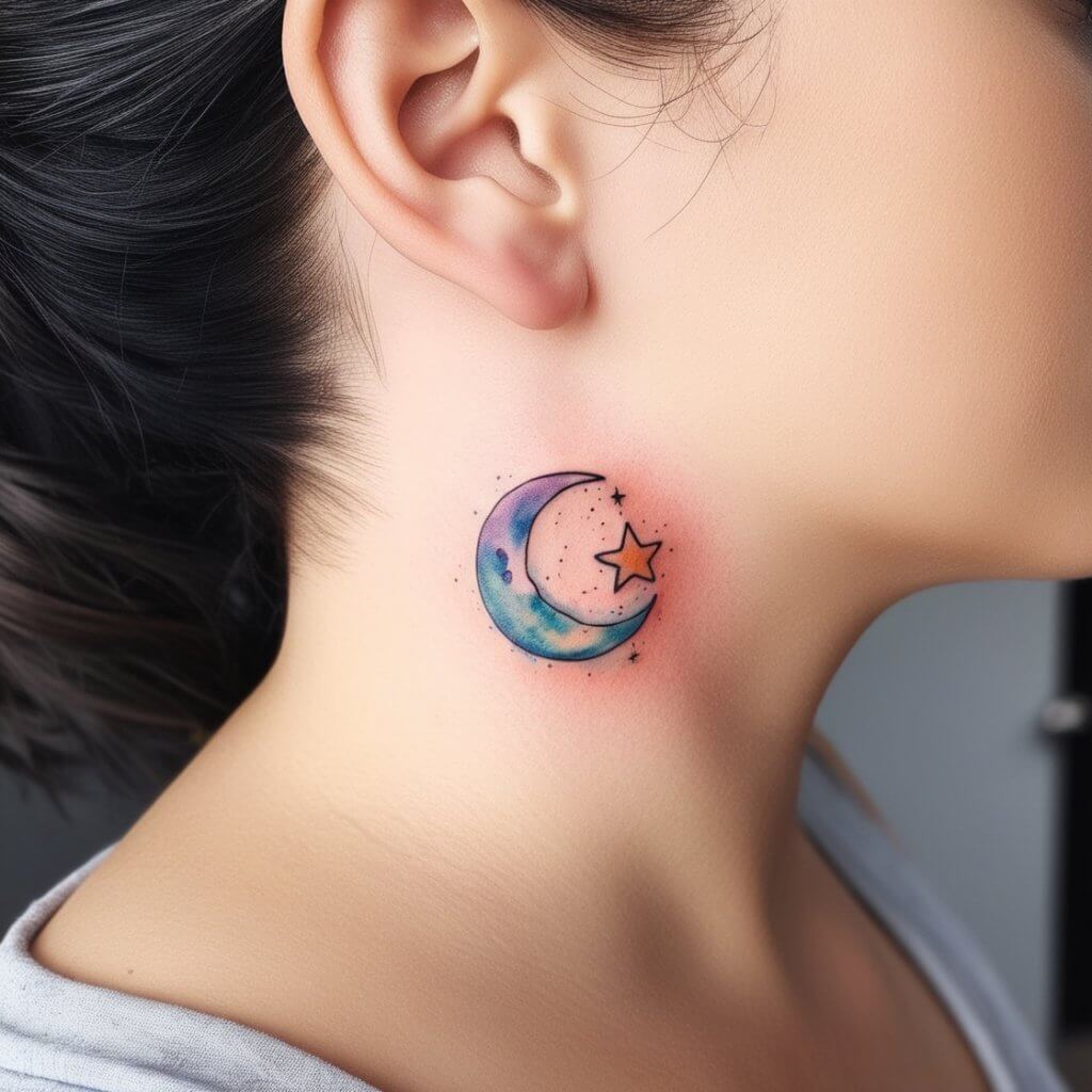 moon and stars tattoos (73)