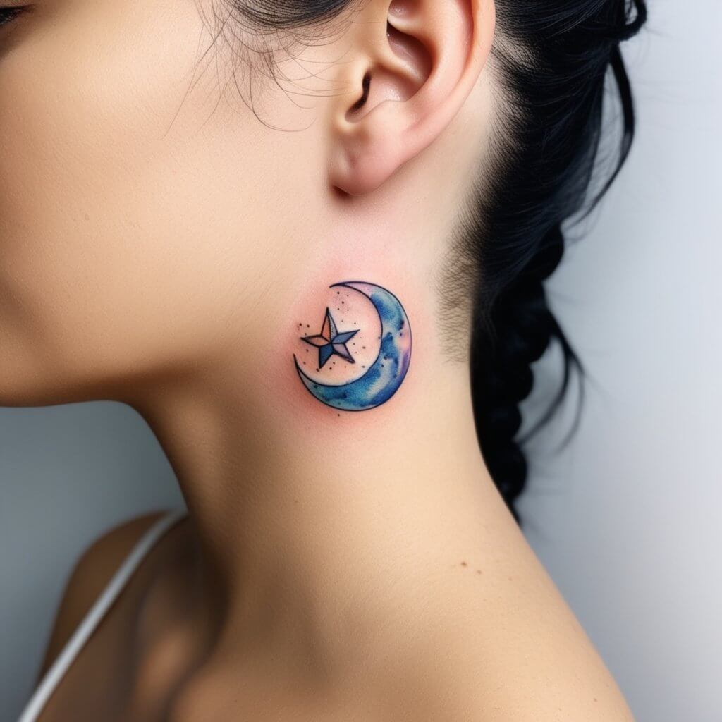 moon and stars tattoos (74)