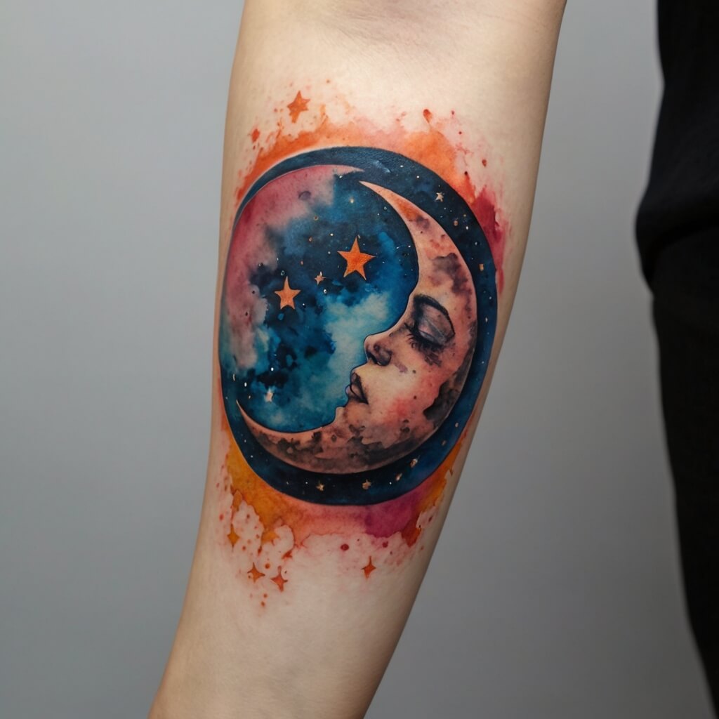 moon and stars tattoos (78)