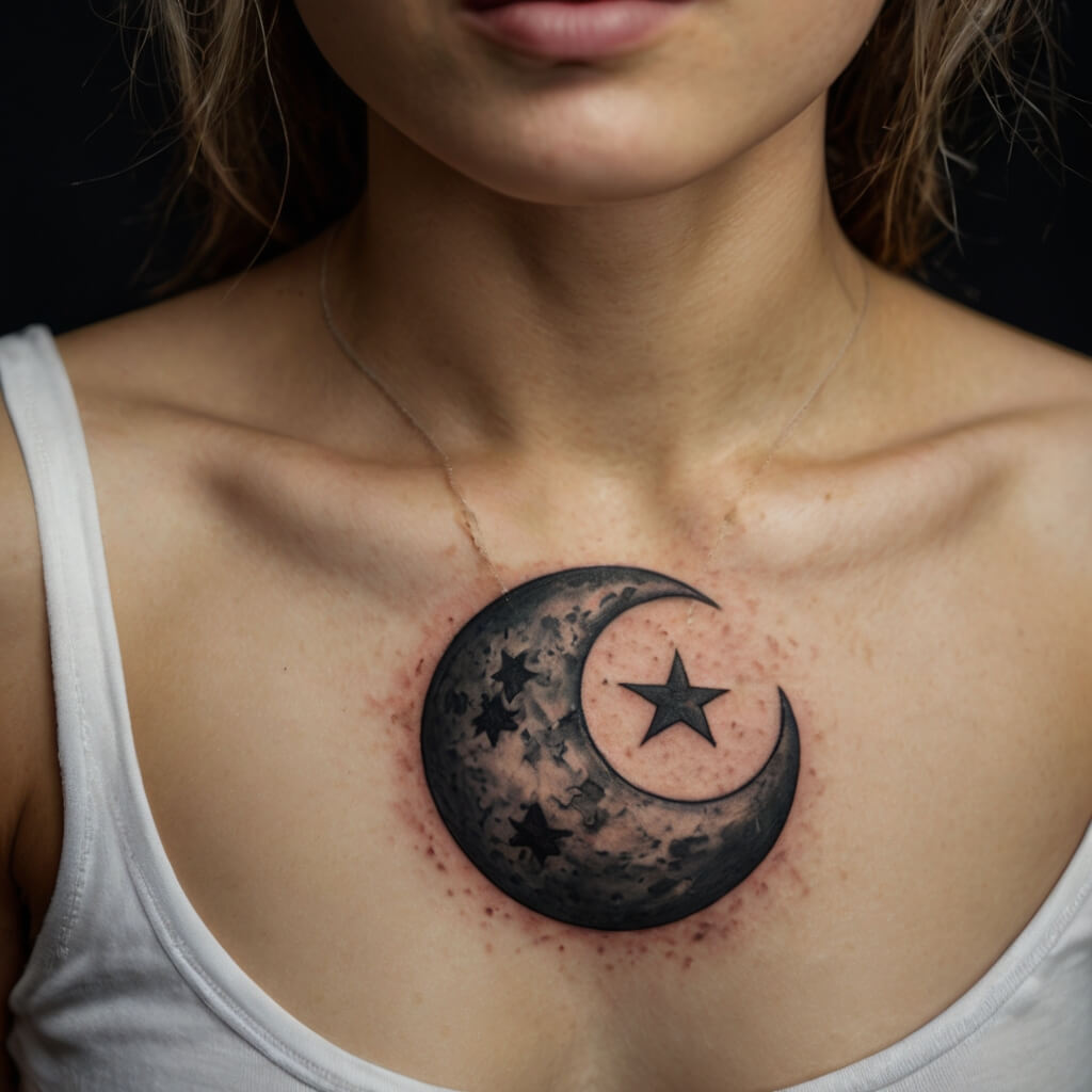 moon and stars tattoos (83)