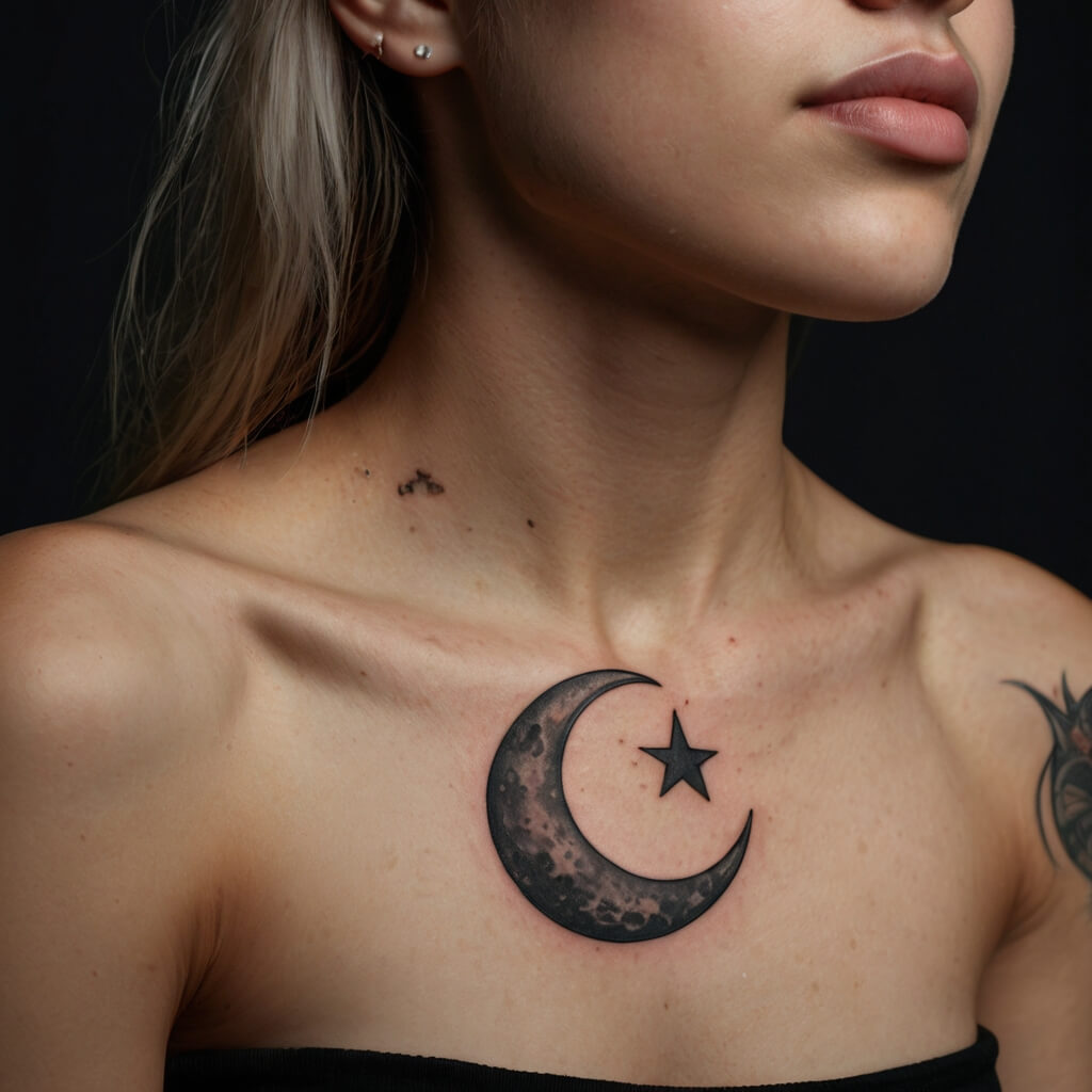 moon and stars tattoos (84)