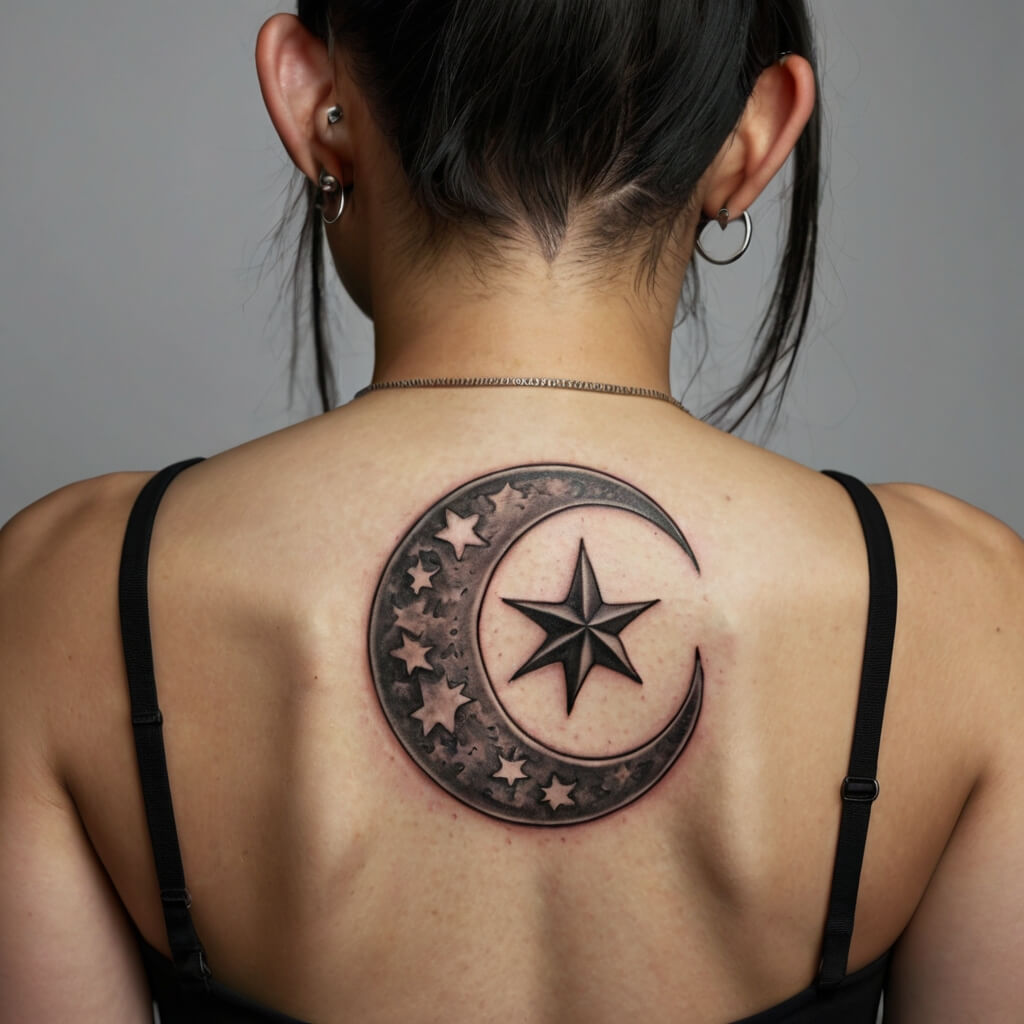 moon and stars tattoos (86)