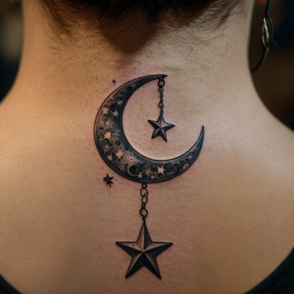 moon and stars tattoos (88)