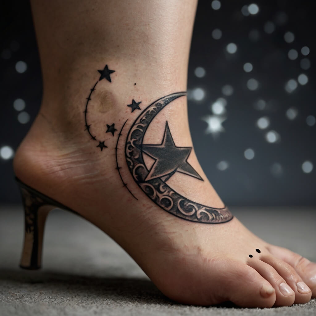 moon and stars tattoos (89)