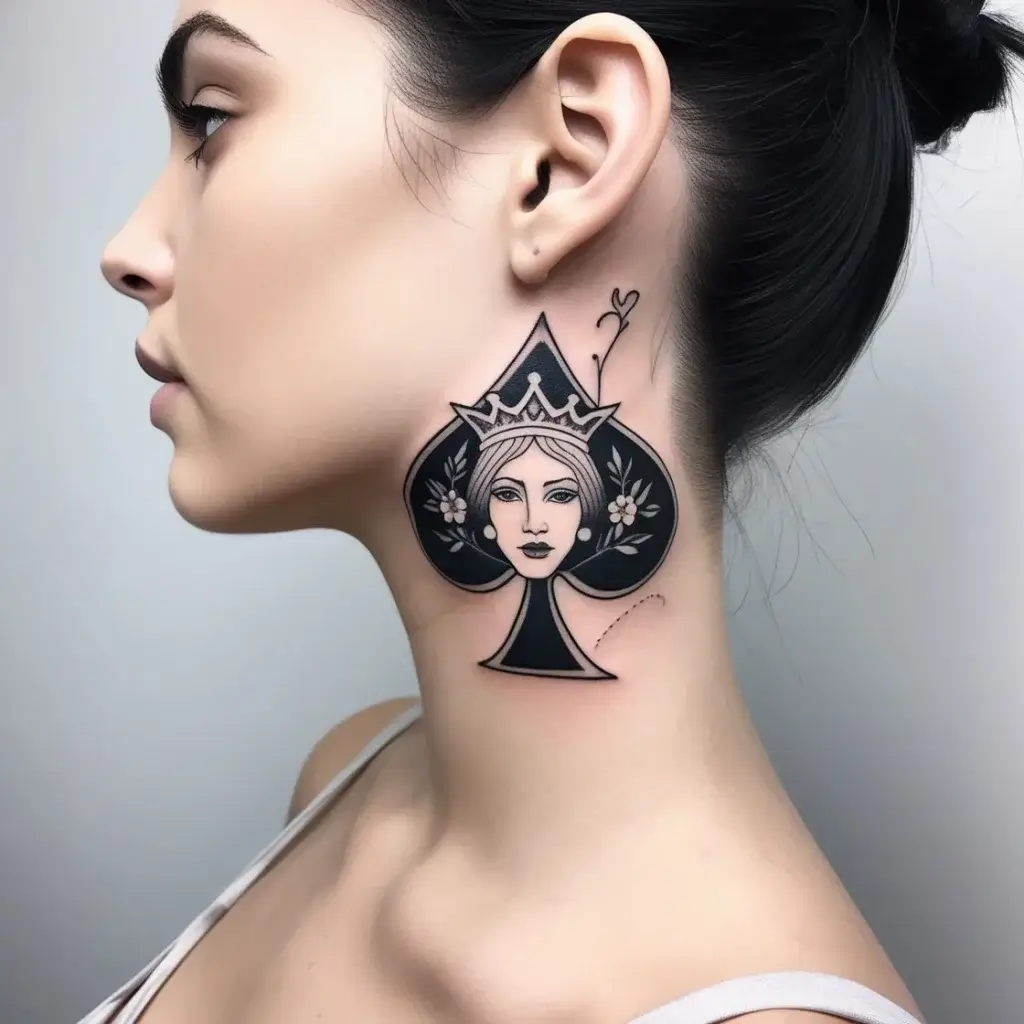 queen of spades tattoos (14)