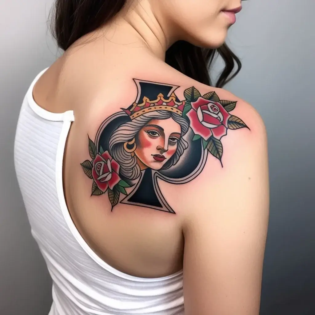 queen of spades tattoos (19)