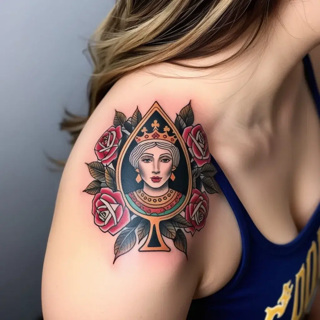 queen of spades tattoos (21)