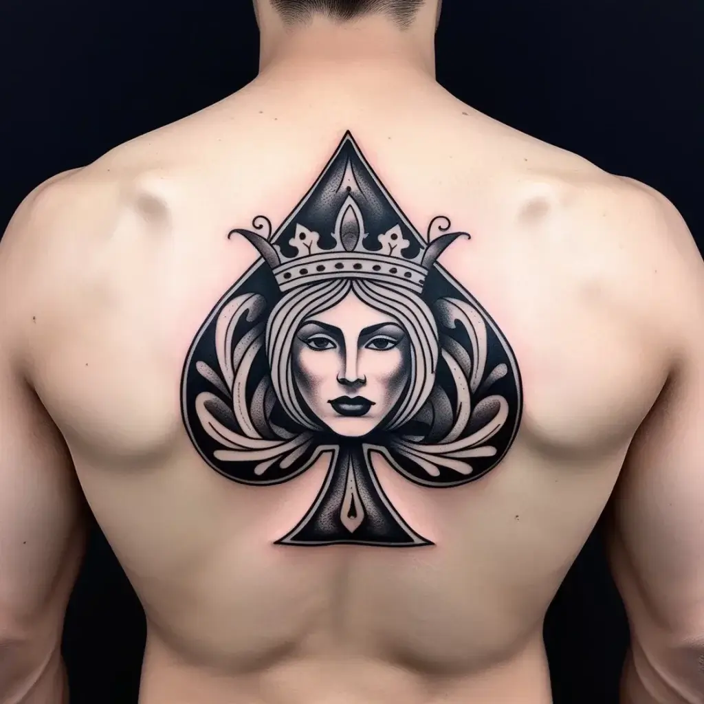 queen of spades tattoos (26)