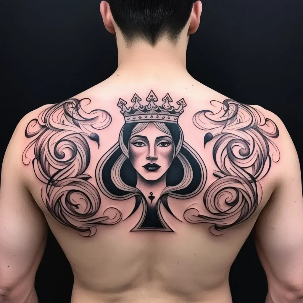 queen of spades tattoos (27)