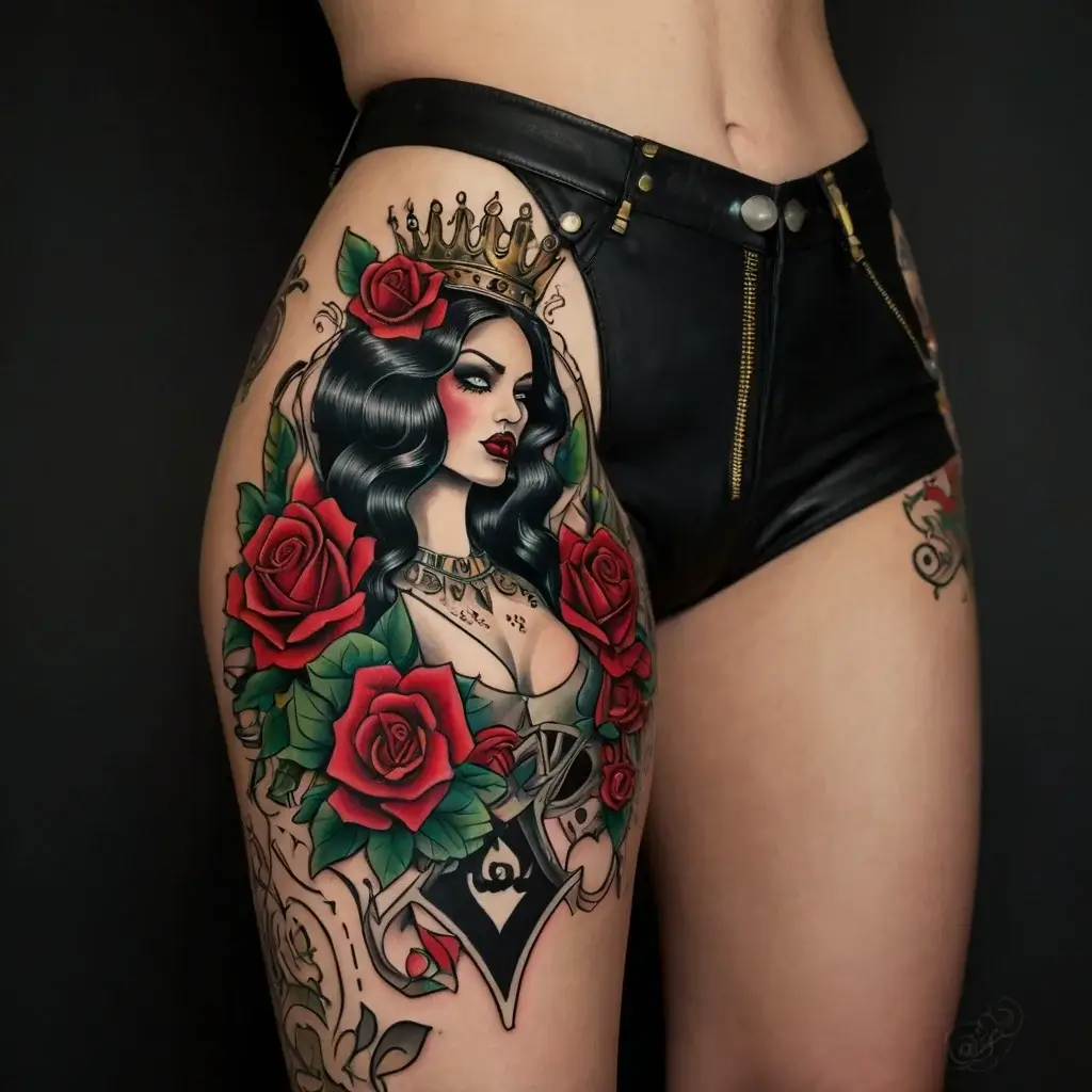 queen of spades tattoos (29)