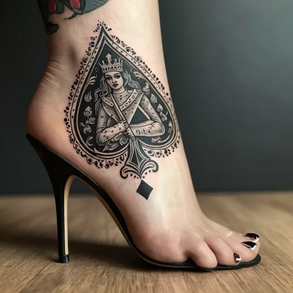 queen of spades tattoos (43)