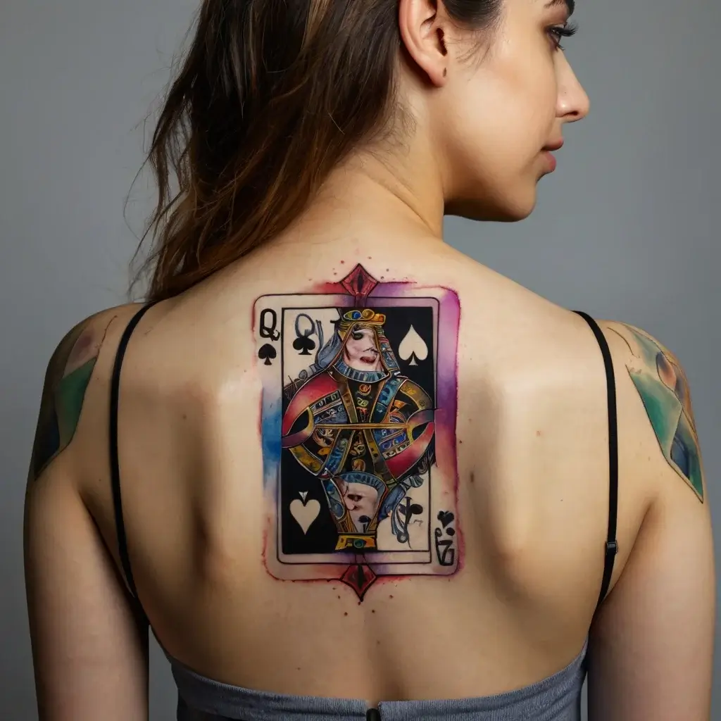 queen of spades tattoos (70)