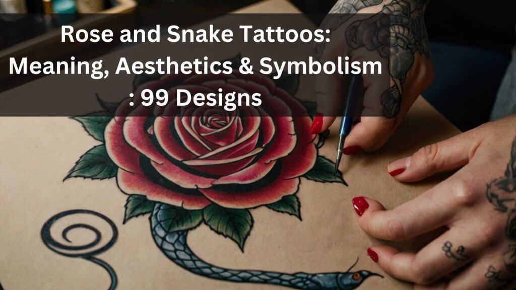 rose and snake tattoos