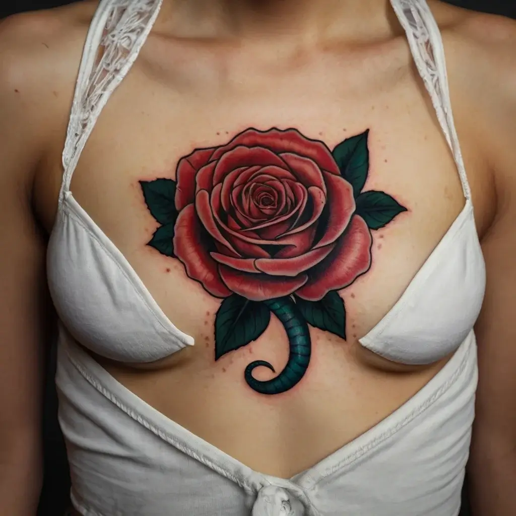 rose and snake tattoos (11)