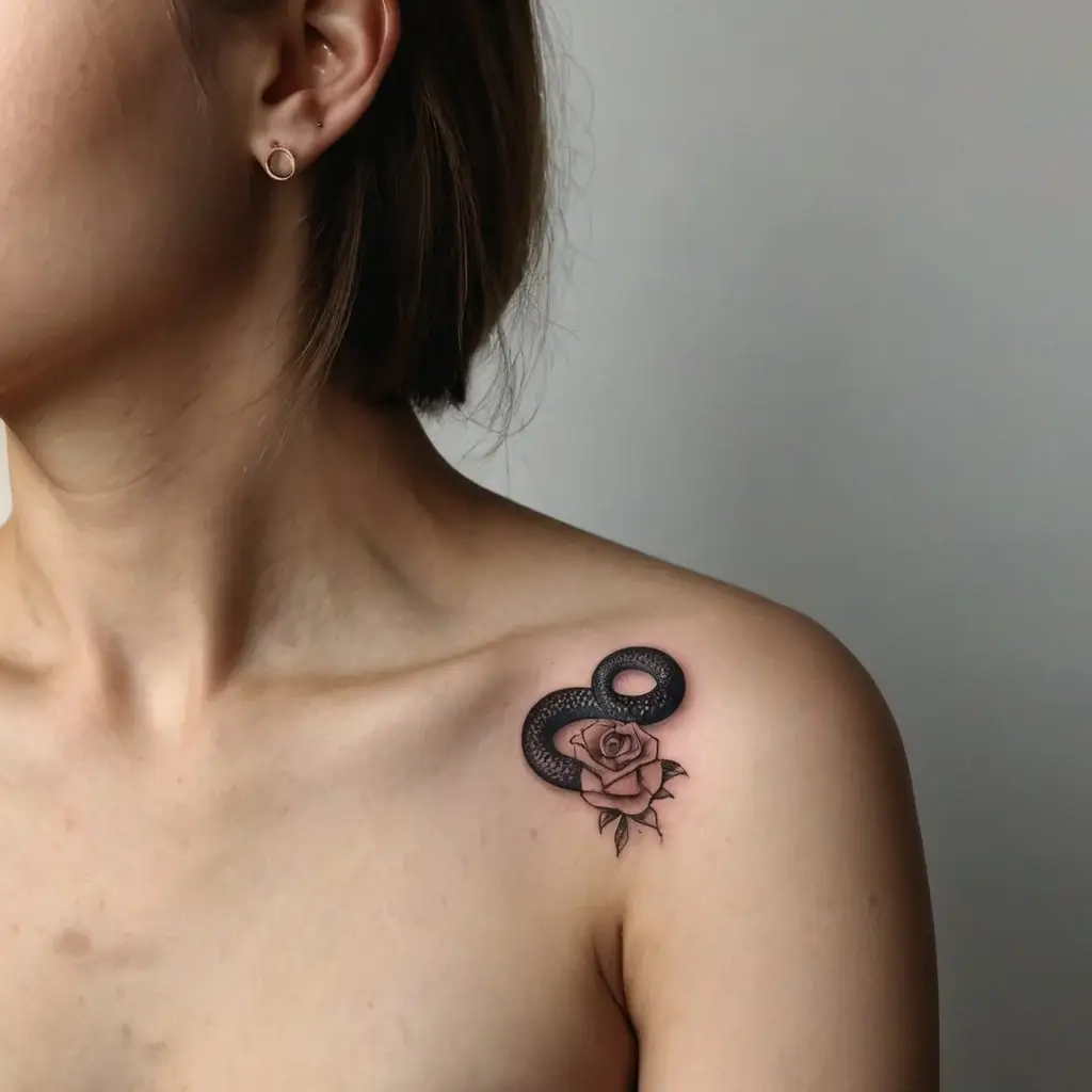 rose and snake tattoos (12)