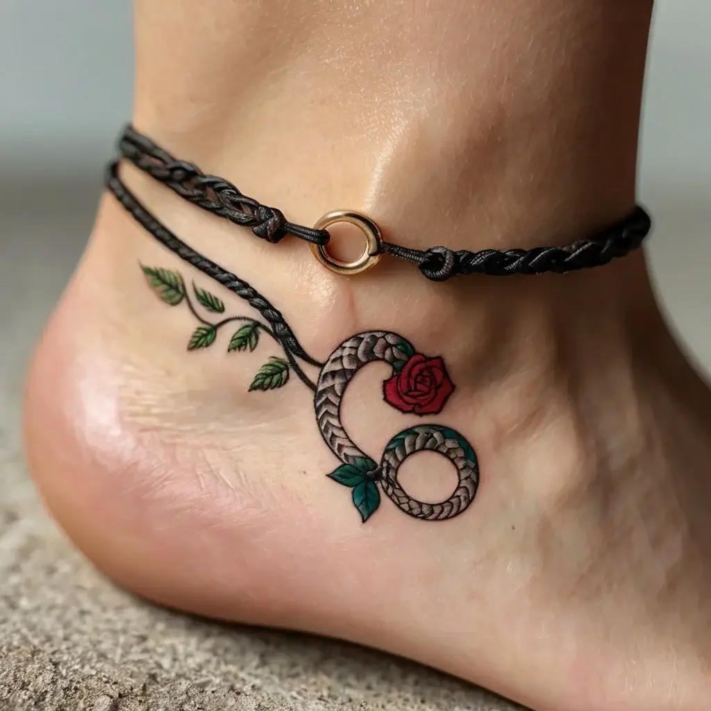 rose and snake tattoos (17)