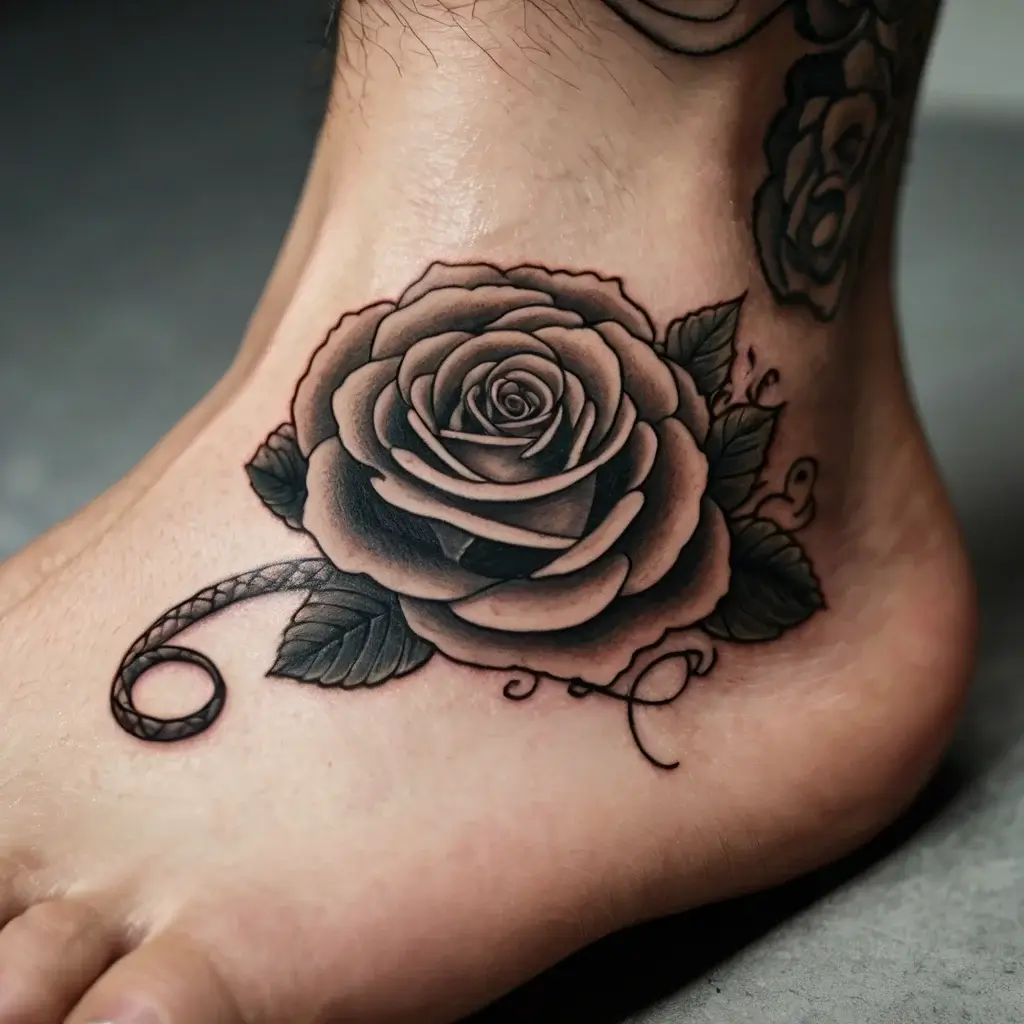 rose and snake tattoos (18)