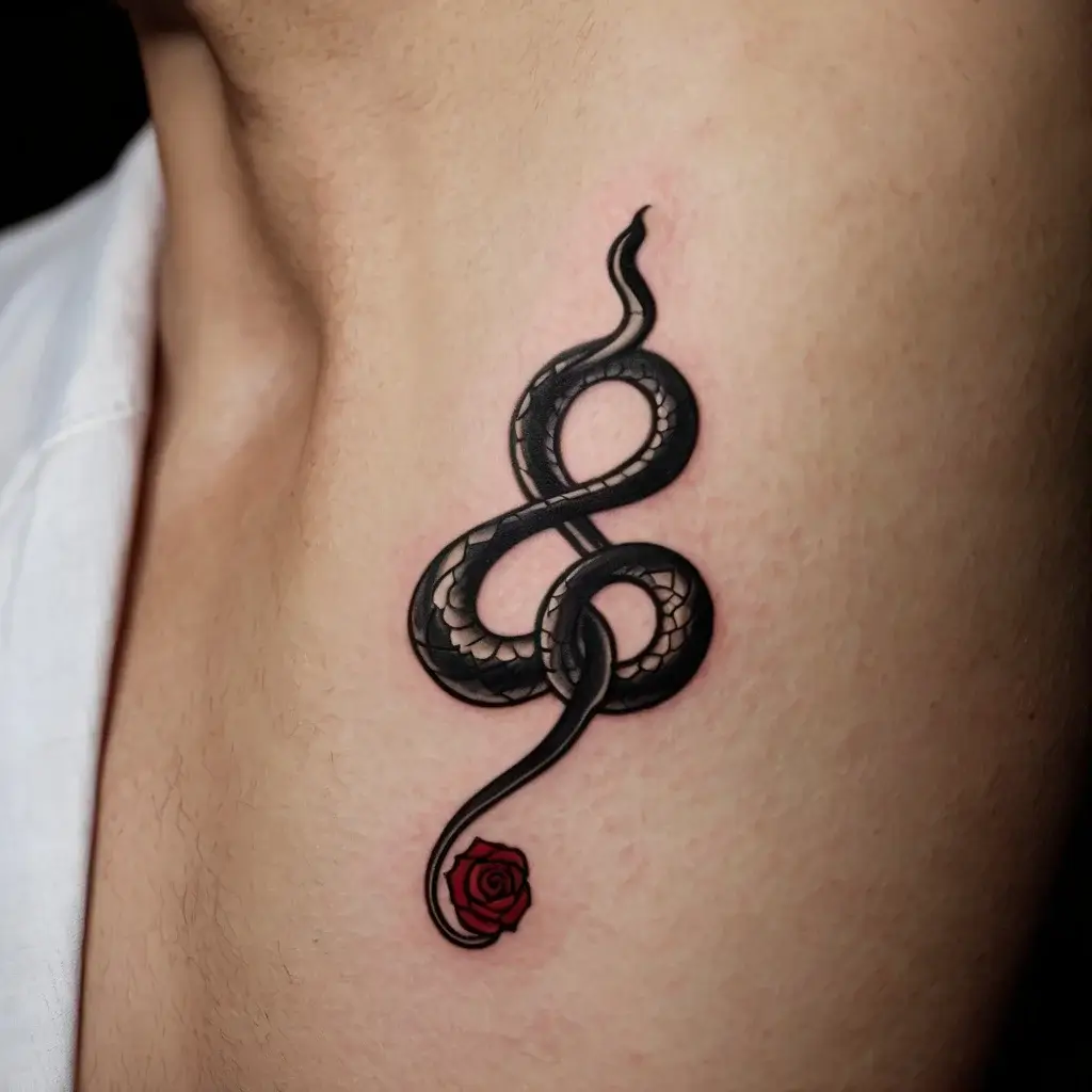 rose and snake tattoos (20)