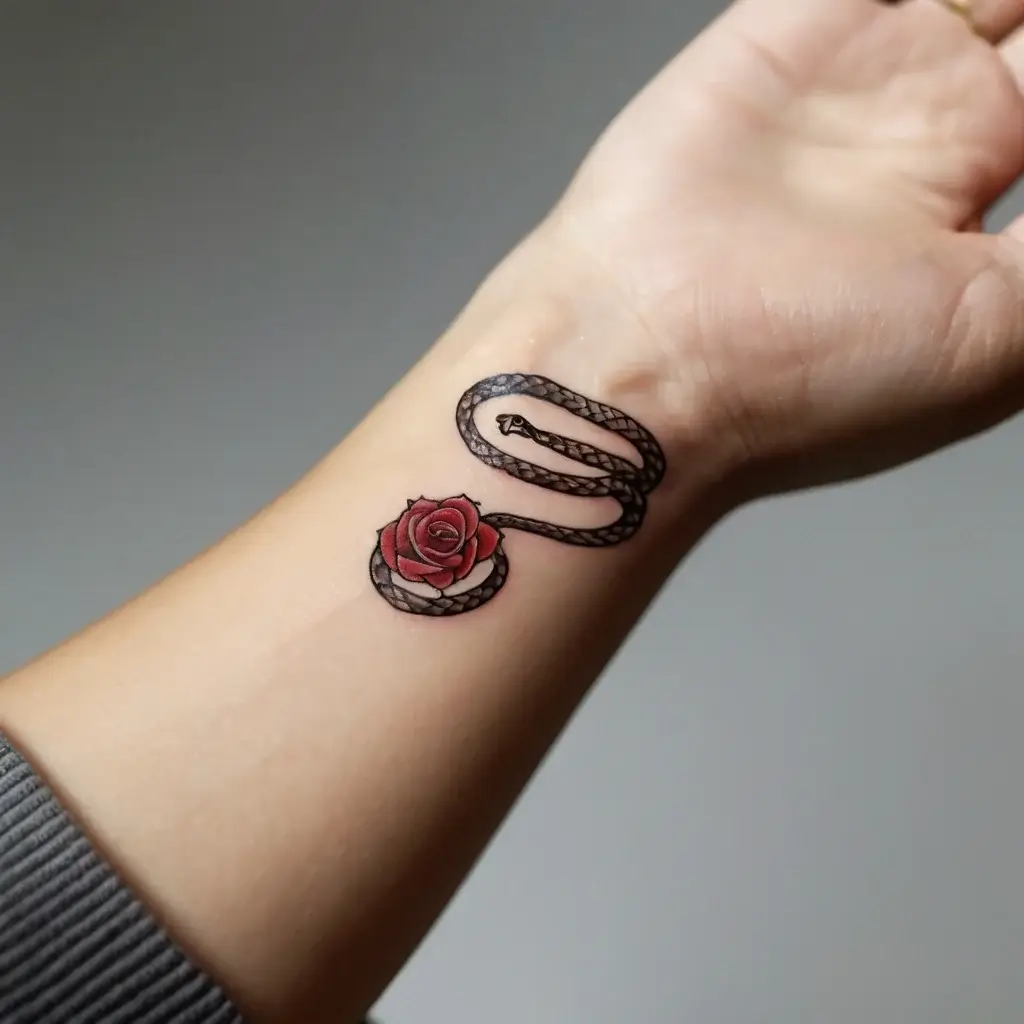 rose and snake tattoos (3)