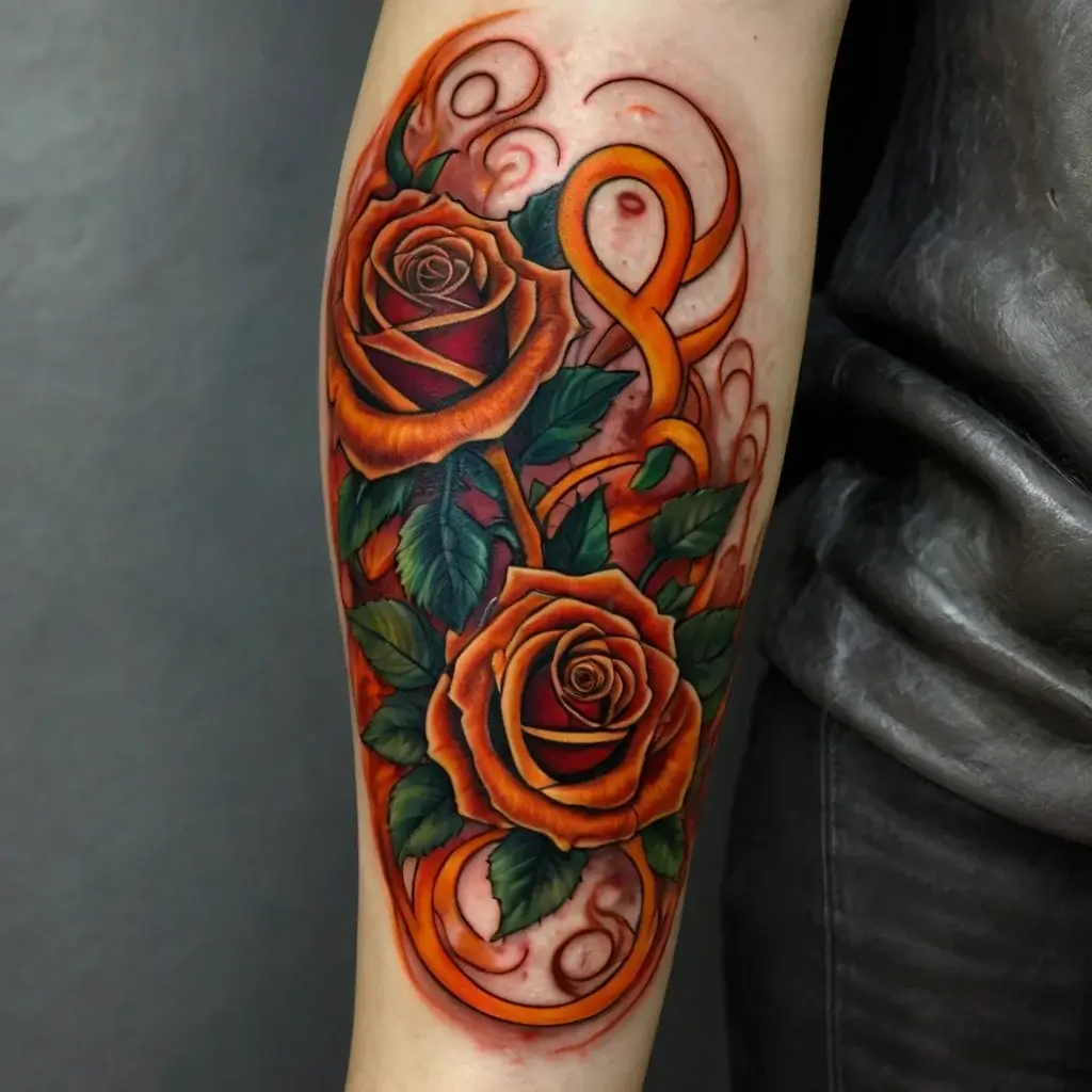 rose on fire tattoos (23)