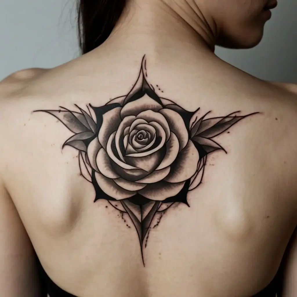 rose on fire tattoos (48)