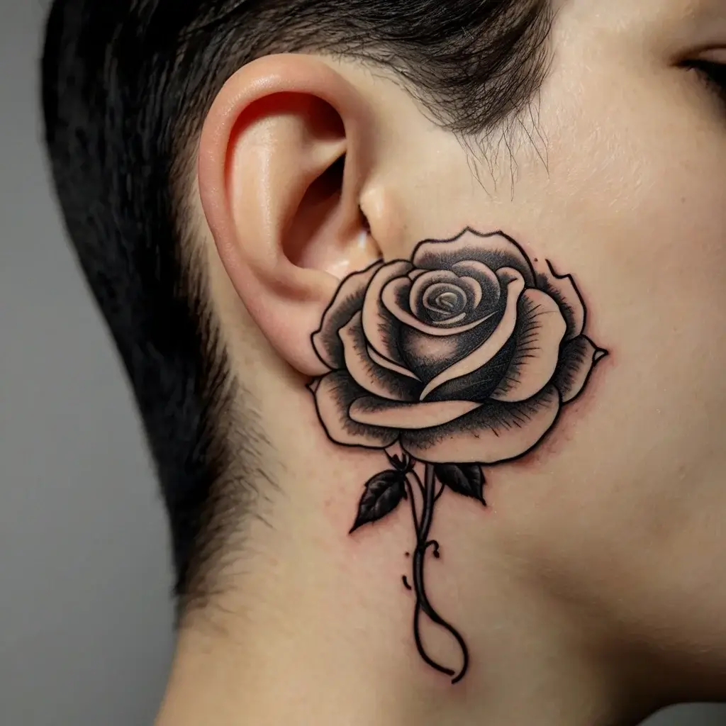 rose on fire tattoos (51)