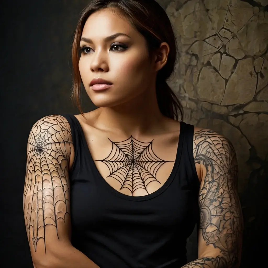 spider web tattoos (16)