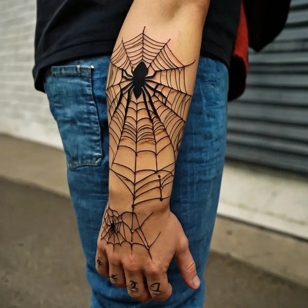 spider web tattoos (17)